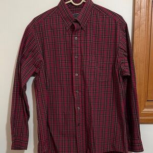 Classic Red Plaid Men's Shirt